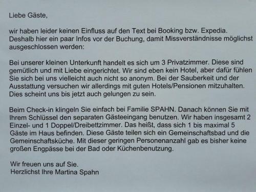 Privatzimmer Spahn In M�hlheim