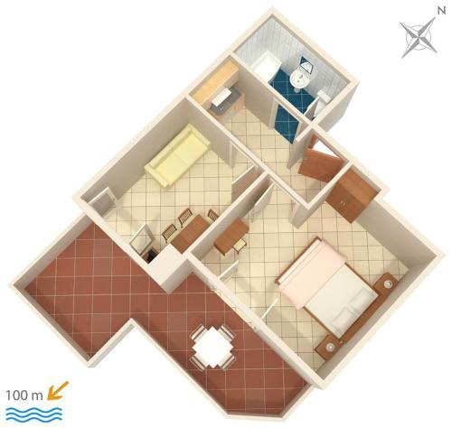 Apartment Brela 6056c