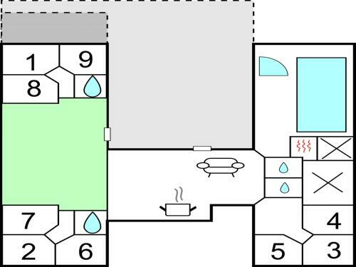 Nine-bedroom Holiday Home In Stege