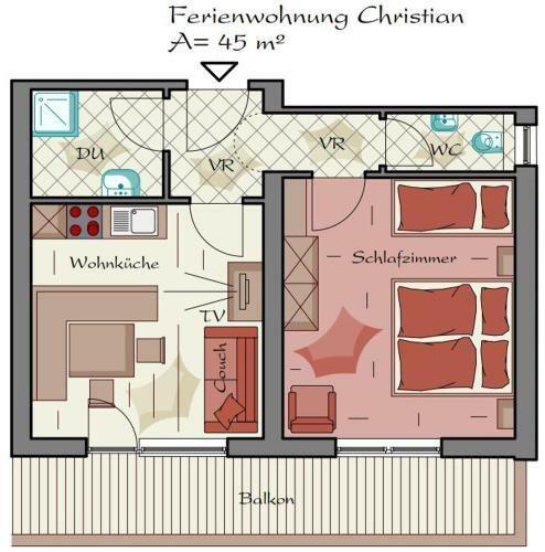Apartamento Appartementhaus Sennh�ttn