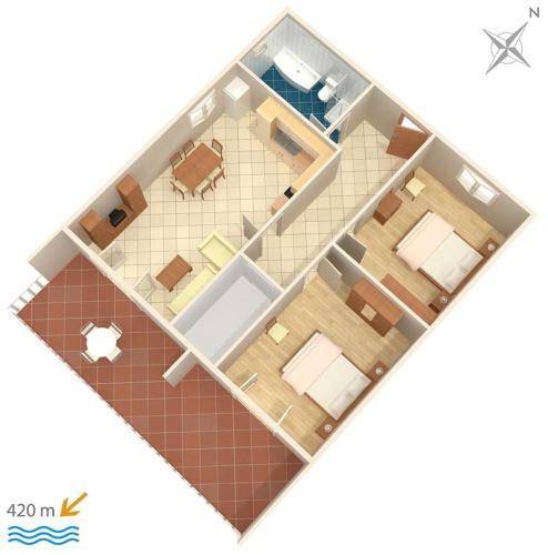 Apartment Tribunj 6237b