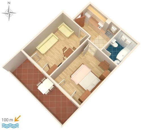 Apartment Podgora 6672a