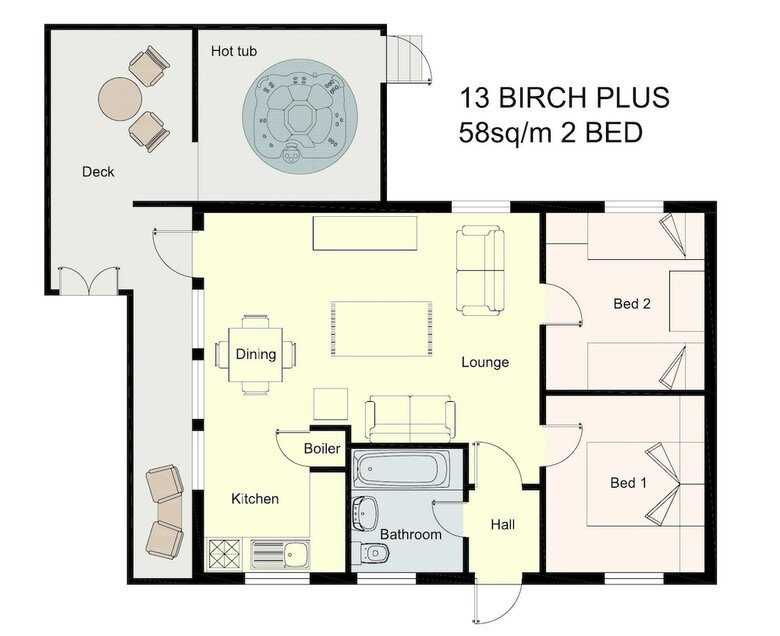 Birch Lodge 13 With Hot Tub