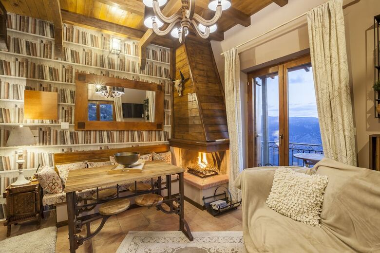 Rock Dandy, Deluxe Chalet, Arachova | Delphi. Private Sauna