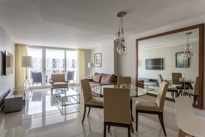 Bay Overlooking Condo With Balcony