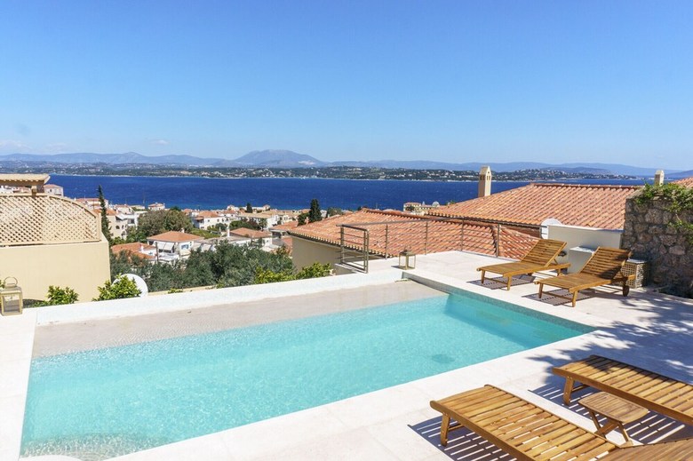 The Great Gatsby 6br Villa Overlooking Spetses Old Town
