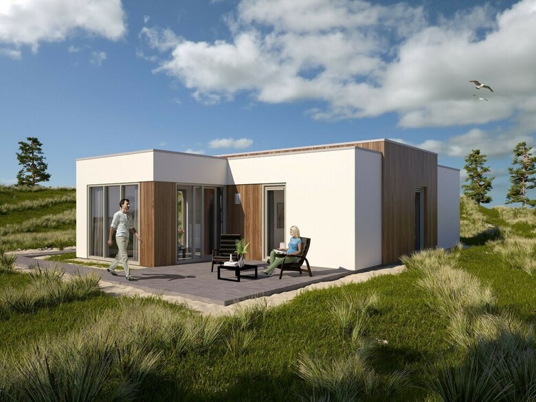 Modern Bungalow With Three Bathrooms, 500 M. From The Beach