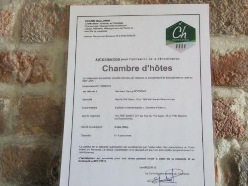 B&B Le Pre Sabot