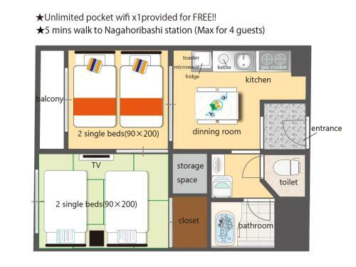 Apartamento East Shinsaibashi