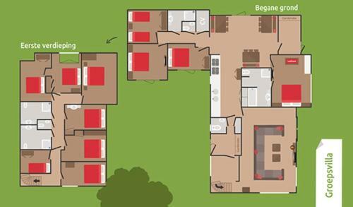 Apartamento 28-persoons Groep Villa