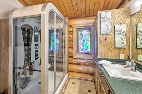 Genuine Log Cabin With Waterfront Deck And Views!