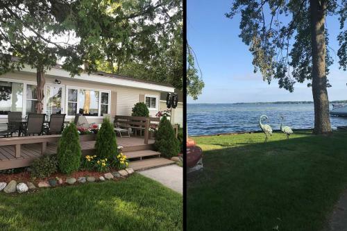 Lakefront Home With Sandy Shores And Sunset Views