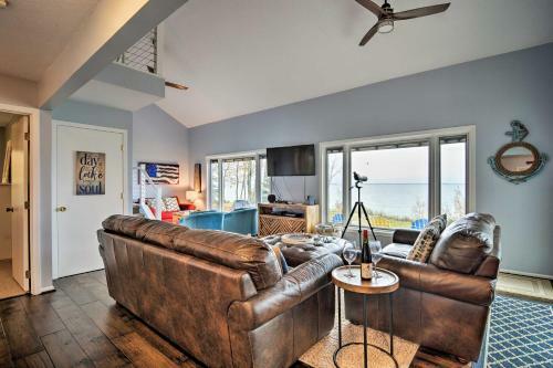 Peaceful Lake Mich Retreat With Private Waterfront!