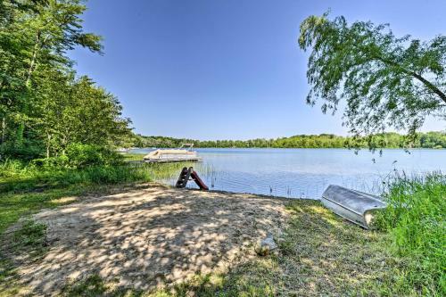 Lakefront Gobles Home With Private Dock And Boats!