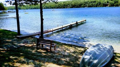 Log Cottage On Blue Lake