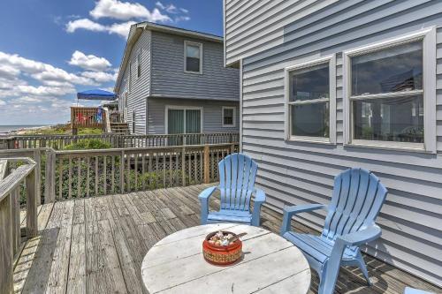 Nautical Oceanfront Beach House In Oak Island!