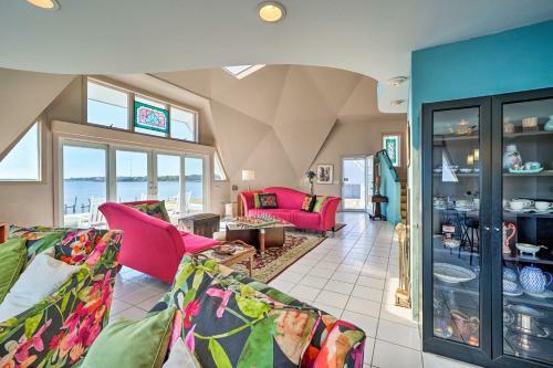 Atlantic Coast Dome Home Across From Sound With View