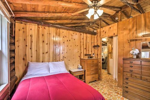 Lakefront 1930s Log Cabin With Dock And Fire Pit