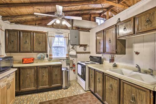 Lakefront 1930s Log Cabin With Dock And Fire Pit