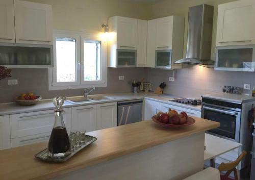 House With Panoramic View Magical Sunset In Syros