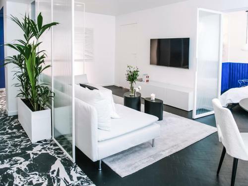 Pastel Blue Silesian Place Apartments