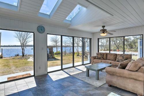 Updated Waterfront Escape With Dock And Fire Pit