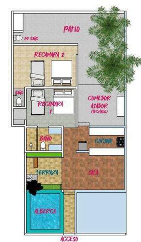 Casa Pitahaya 2 Rooms/habitaciones Pool/alberca