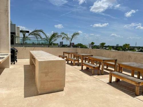 Apartamento Lujoso Departamento -rooftop Bar W/ Pool-