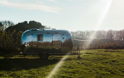 Silver Airstream Glamping & Rental