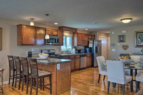 Waterfront Home With Large Deck And Dock On Narrow Bay