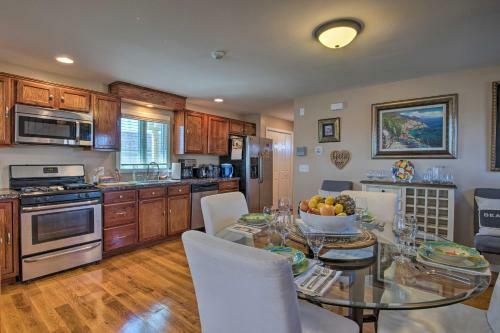 Waterfront Home With Large Deck And Dock On Narrow Bay
