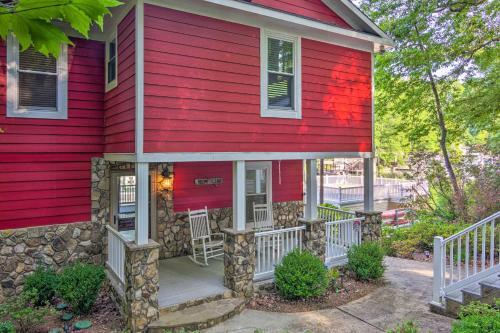 Unique Lake Lure Hideaway With Dock, Waterslide