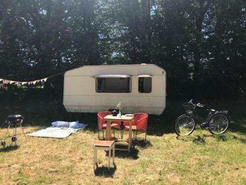 Caravane Vintage En Lisi�re de For�t
