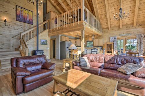 Cabin With Wraparound Deck, Near Hot Springs!