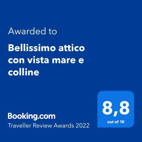 Apartamento Bellissimo Attico Con Vista Mare E Colline