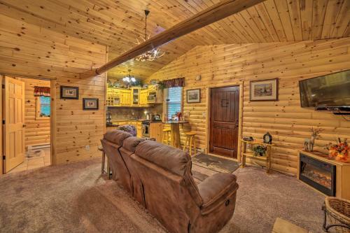 Updated Manistique Log Cabin, Yard And Fire Pit