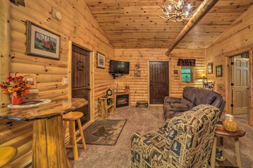 Updated Manistique Log Cabin, Yard And Fire Pit