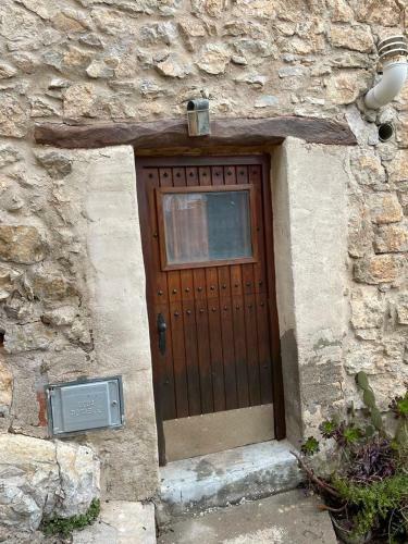 Rural Stone House With Wood Fireplace