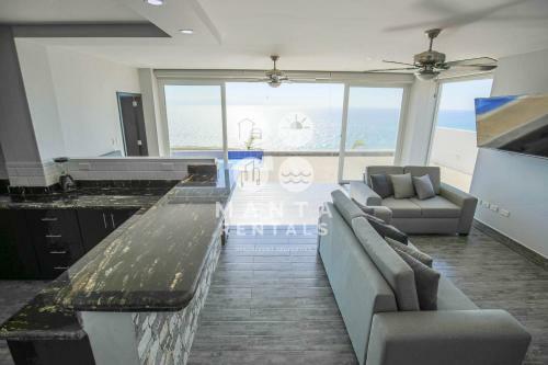 Modern Oceanfront Home With Pool In Playa Alta, Santa Marianita
