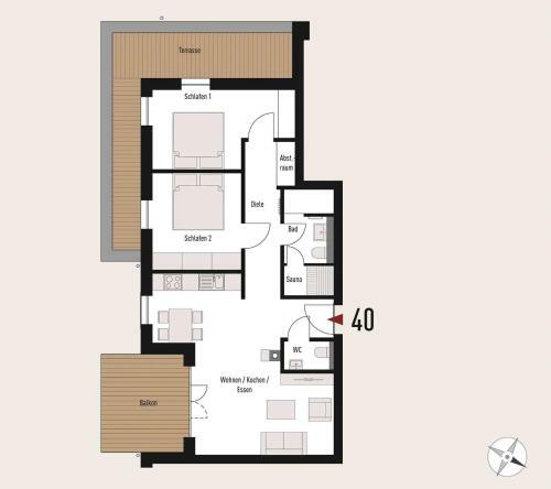 Apartamento Baabe Villen Ensemble Fewo 40 Himm