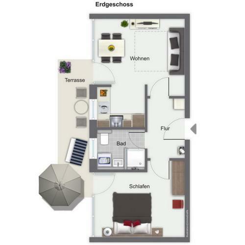 Apartamento Ferienhaus Am Deich Wohnung 02