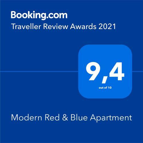 Modern Red & Blue Apartment