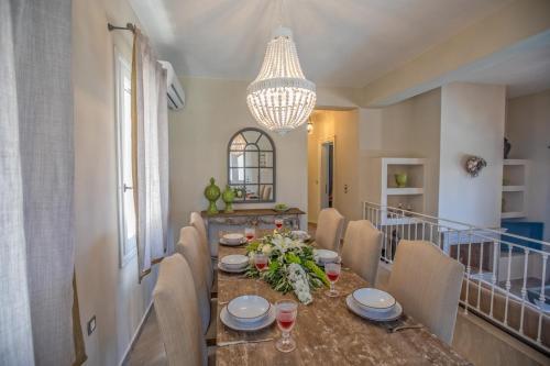 Luxury Villa Above Emblisi Beach , With Heated Pool !
