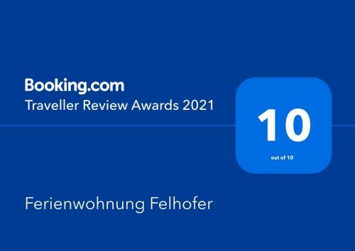 Apartamento Ferienwohnung Felhofer