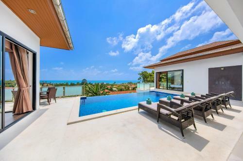 Sunny Banks - Omicron Promo - Modern Sea View 4 Bed Pool Villa