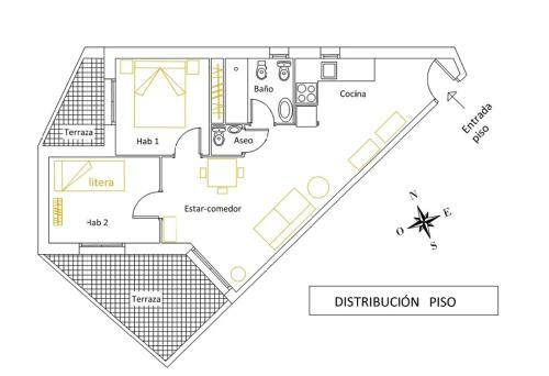 Apartamento Alojamiento Entero. Piso 2 Dormitorios