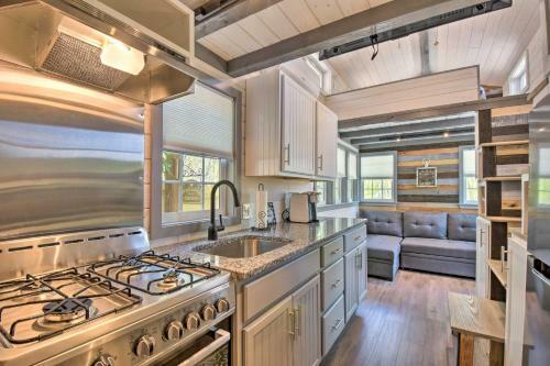 Blairsville Tiny Home Covered Furnished Deck