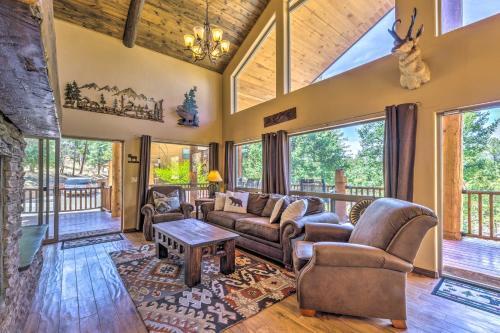 Quiet Ruidoso Cabin Wraparound Deck And Grills