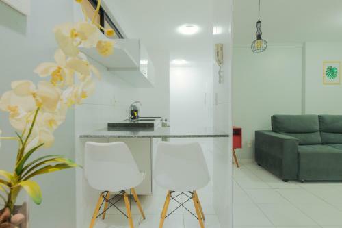 Apartamento Flat Quarto E Sala C/ Vista Mar Espetacular