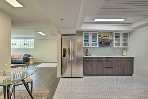 Apartamento Stylish, Bright Garden-level Apt With Fireplace